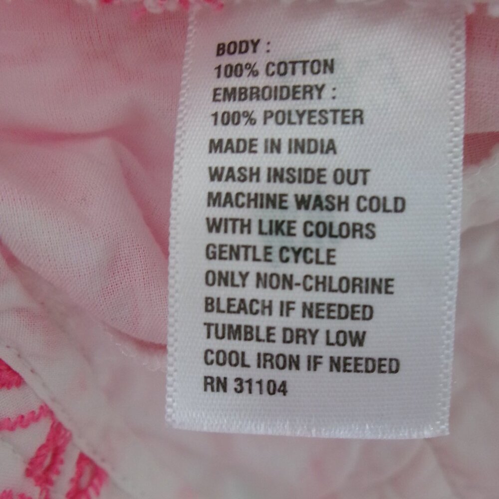 Like New Crown & Ivy Scalloped Hem Eyelet Shorts Pink and White 6 - Picture 6 of 8